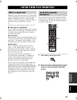 Preview for 51 page of Yamaha RX-SL100RDS Owner'S Manual