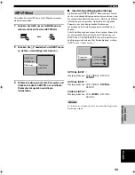 Preview for 163 page of Yamaha RX-SL100RDS Owner'S Manual