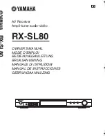 Preview for 1 page of Yamaha RX-SL80 Owner'S Manual