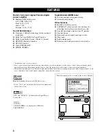 Preview for 4 page of Yamaha RX-SL80 Owner'S Manual