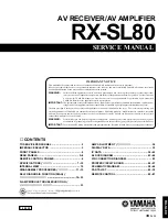 Yamaha RX-SL80 Service Manual preview