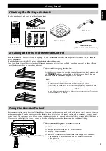 Предварительный просмотр 9 страницы Yamaha RX-V1 Owner'S Manual