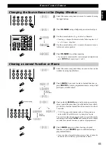 Предварительный просмотр 69 страницы Yamaha RX-V1 Owner'S Manual