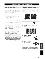 Preview for 71 page of Yamaha RX-V100D Owner'S Manual