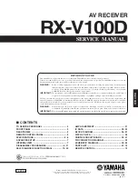 Yamaha RX-V100D Service Manual preview