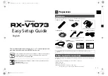 Preview for 2 page of Yamaha RX-V1073 Easy Setup Manual