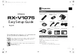 Предварительный просмотр 2 страницы Yamaha RX-V1075 Easy Setup Manual