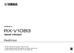 Yamaha RX-V1083 Owner'S Manual preview