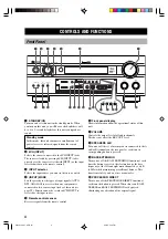 Preview for 8 page of Yamaha RX-V1300 Owner'S Manual