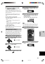 Preview for 73 page of Yamaha RX-V1300 Owner'S Manual