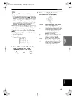 Предварительный просмотр 39 страницы Yamaha RX-V1400 Owner'S Manual