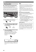 Предварительный просмотр 44 страницы Yamaha RX-V1500 Owner'S Manual