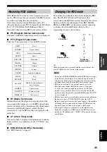 Предварительный просмотр 47 страницы Yamaha RX-V1500 Owner'S Manual