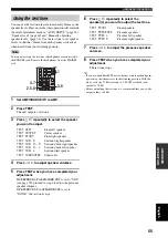 Предварительный просмотр 57 страницы Yamaha RX-V1500 Owner'S Manual