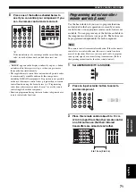 Предварительный просмотр 73 страницы Yamaha RX-V1500 Owner'S Manual