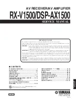 Yamaha RX-V1500 Service Manual preview