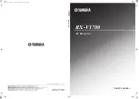 Preview for 1 page of Yamaha RX V1700 - AV Receiver Owner'S Manual