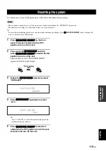 Preview for 119 page of Yamaha RX V1900 - AV Receiver Owner'S Manual