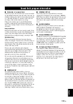 Preview for 123 page of Yamaha RX V1900 - AV Receiver Owner'S Manual