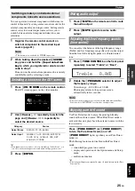 Preview for 29 page of Yamaha RX-V2065 - AV Network Receiver Owner'S Manual