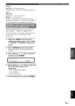 Preview for 49 page of Yamaha RX-V2065 - AV Network Receiver Owner'S Manual