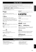 Preview for 7 page of Yamaha RX-V2065BL Owner'S Manual