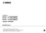 Yamaha RX-V2085 Owner'S Manual preview