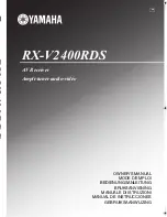 Yamaha RX-V2400RDS Owner'S Manual preview