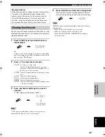 Preview for 69 page of Yamaha RX-V2400RDS Owner'S Manual