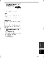 Preview for 77 page of Yamaha RX-V2400RDS Owner'S Manual