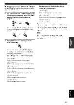 Preview for 43 page of Yamaha RX-V2600 Owner'S Manual