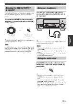 Preview for 47 page of Yamaha RX V2700 - AV Network Receiver Owner'S Manual