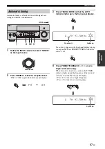 Preview for 61 page of Yamaha RX V2700 - AV Network Receiver Owner'S Manual