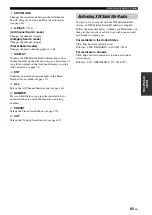 Preview for 69 page of Yamaha RX V2700 - AV Network Receiver Owner'S Manual