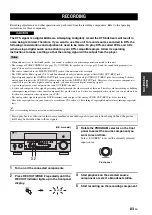 Preview for 87 page of Yamaha RX V2700 - AV Network Receiver Owner'S Manual