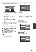 Preview for 103 page of Yamaha RX V2700 - AV Network Receiver Owner'S Manual