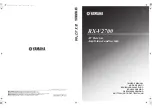 Yamaha RX-V2700 Owner'S Manual preview