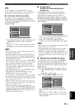 Preview for 95 page of Yamaha RX-V2700 Owner'S Manual