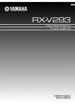 Yamaha RX-V293 Owner'S Manual preview