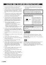 Предварительный просмотр 4 страницы Yamaha RX-V3000 Owner'S Manual