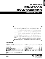 Предварительный просмотр 1 страницы Yamaha RX-V3000 Service Manual