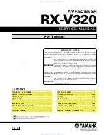 Предварительный просмотр 1 страницы Yamaha RX-V320 Service Manual