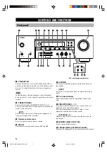 Preview for 8 page of Yamaha RX-V350 Owner'S Manual