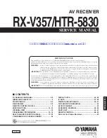 Yamaha RX-V357 Service Manual preview