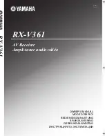 Предварительный просмотр 1 страницы Yamaha RX-V361 Owner'S Manual