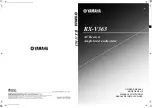 Preview for 1 page of Yamaha RX-V363 - AV Receiver Owner'S Manual