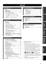 Preview for 3 page of Yamaha RX-V363 - AV Receiver Owner'S Manual