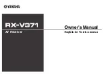 Yamaha RX-V371 Series Owner'S Manual preview