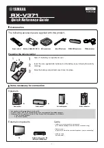 Preview for 1 page of Yamaha RX-V371BL Quick Reference Manual