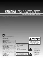 Yamaha RX-V390 Owner'S Manual preview